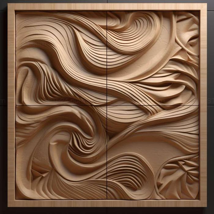 Patterns and decorations (st Modern 4, PATTERN_2048) 3D models for cnc
